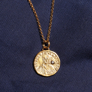 Ancient Roman Coin Motif Necklace