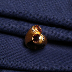 Ancient Egyptian Breezes Citrine Stone Ring