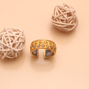 Water Drop Motifs Ring
