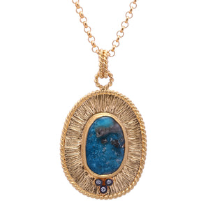 Oval Shaped Turquoise Stone Necklace
