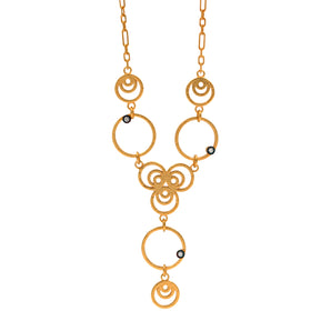 Cylindrical Charm Bears Themed Necklace