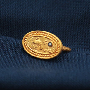 Heraclius and Constantine Themed Gold Coin Motif Ring