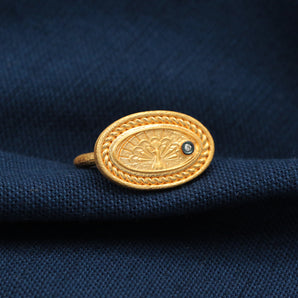 Byzantine-era Themed Peacock Motif Ring