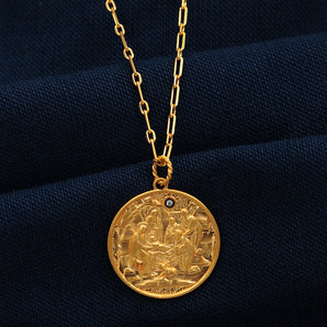 The “Birth of Baby Jesus” Coin Motif Necklace