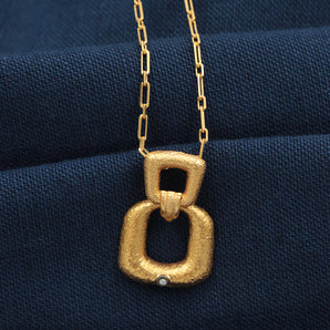 Byzantine Themed Square Motif Necklace