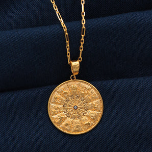 Roman Calendar Motif Necklace