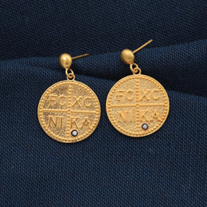 Byzantine History and Christian Faith Themed Earring
