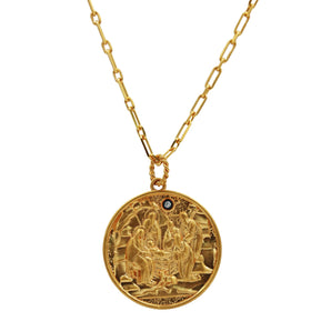 The “Birth of Baby Jesus” Coin Motif Necklace