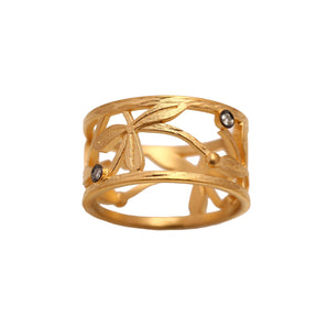 Olive Leaves Motif Ring