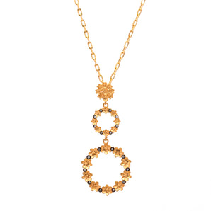 Ancient Greek Mythology Themed Flower Motif Necklace
