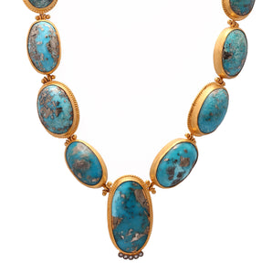 Ancient Greek Themed Turquoise Stone Necklace