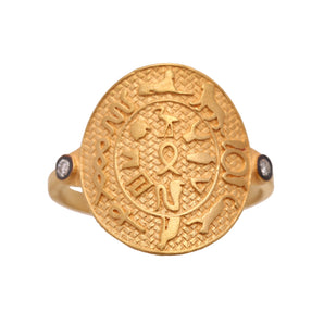 Egyptian Hieroglyphs Themed Ring