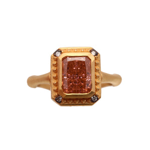 Zeus’ Lightning Themed Pink Tourmaline Stone Ring
