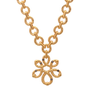 Zeus and Callisto Themed Flower Motif Necklace