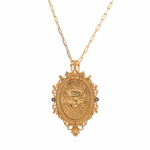 Castor and Pollux Themed Twins Motif Necklace