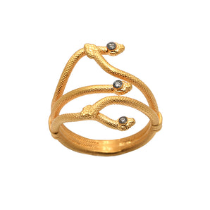 Medusa Snake Motif Ring