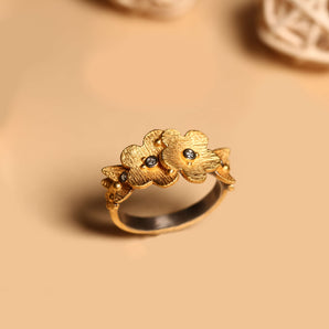 Anemone Flower Motif Ring