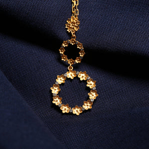 Ancient Greek Mythology Themed Flower Motif Necklace