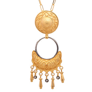 The Sun and Moon Motif Necklace
