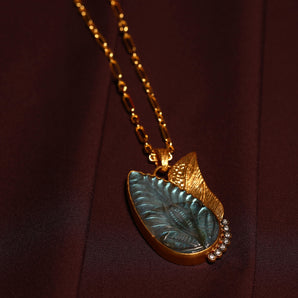 Northern Lights Themed Labrodorite Stone Necklace