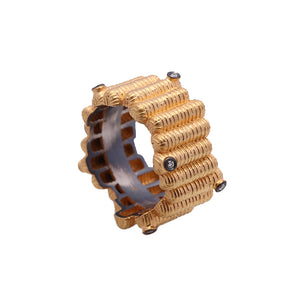 Hercules Themed Stylized Columns Ring