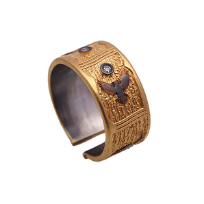 Ancient Greece Themed Animals Motif Ring