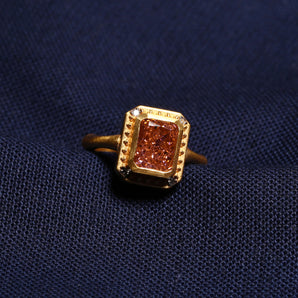 Zeus’ Lightning Themed Pink Tourmaline Stone Ring