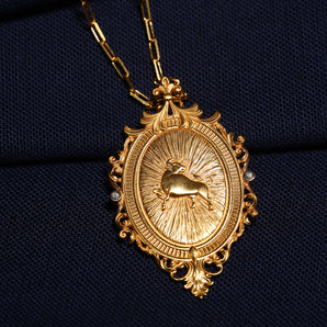 Taurus Themed Bull Motif Necklace