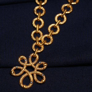 Zeus and Callisto Themed Flower Motif Necklace