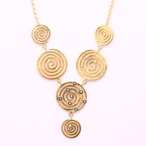 Spiral-shaped Motifs Necklace