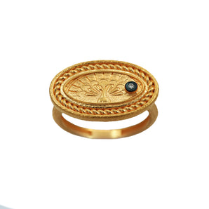 Byzantine-era Themed Peacock Motif Ring
