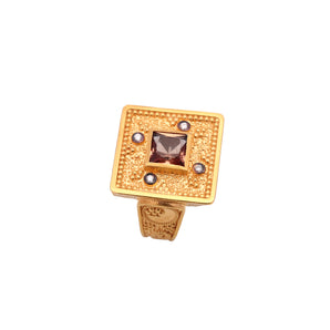 Square Shaped Zultanite Gemstone Ring