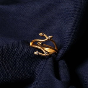 Medusa Snake Motif Ring