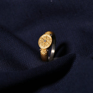 Lily Flower Motif Ring