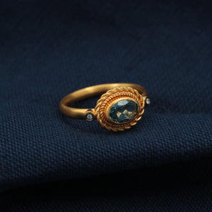 Blue Topaz Gemstone Ring