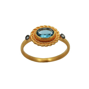Blue Topaz Gemstone Ring