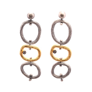 Asymmetrical Ring Design Earring