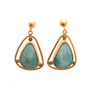 Light Turquoise Stone Earring