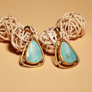 Light Turquoise Stone Earring