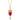 Ancient Greek Vases Themed Ruby Light Stone Necklace