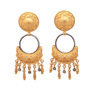 Sun and Moon Motif Earring