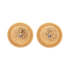 Roman Shield Motif Earring