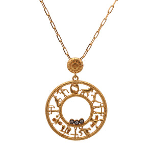 Calendar with Twelve Signs Necklace