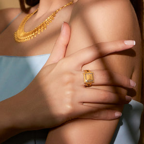 Egyptian Pyramids Themed Ring