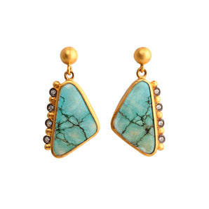 Turquoise Stone Earrings