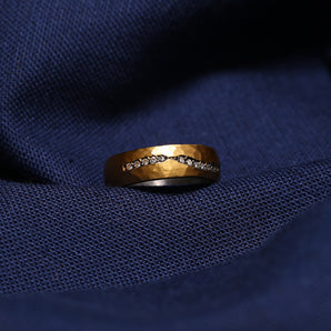 Ring with Nile River Figure Decorated with Diamonds