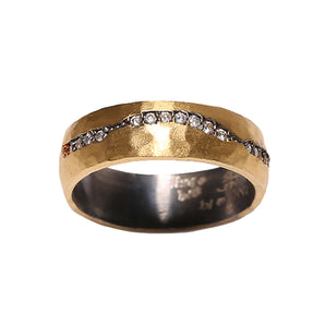 Ring with Nile River Figure Decorated with Diamonds