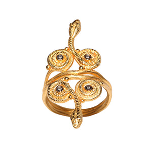 Ring with Double Headed Snake Motif