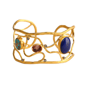 Three Different Semi-Precious Stones Bracelet