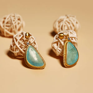 Minotaurus Themed Turquoise Stone Earring